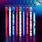 24 Pcs July 4th Patriotic Glow Sticks with Lanyard, Red White and Blue Glow Stick in Different Pattern Designs, 4th of July Light up Accessories for Independence Day, Memorial Day, Veterans Day